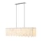 Z-Lite Viviana Linear Chandelier, 5-Light, 11.5 In.W x 40.75 In.L x 11.5 In.H, Polished Nickel/Alabaster 345-40L-PN - alternate 1